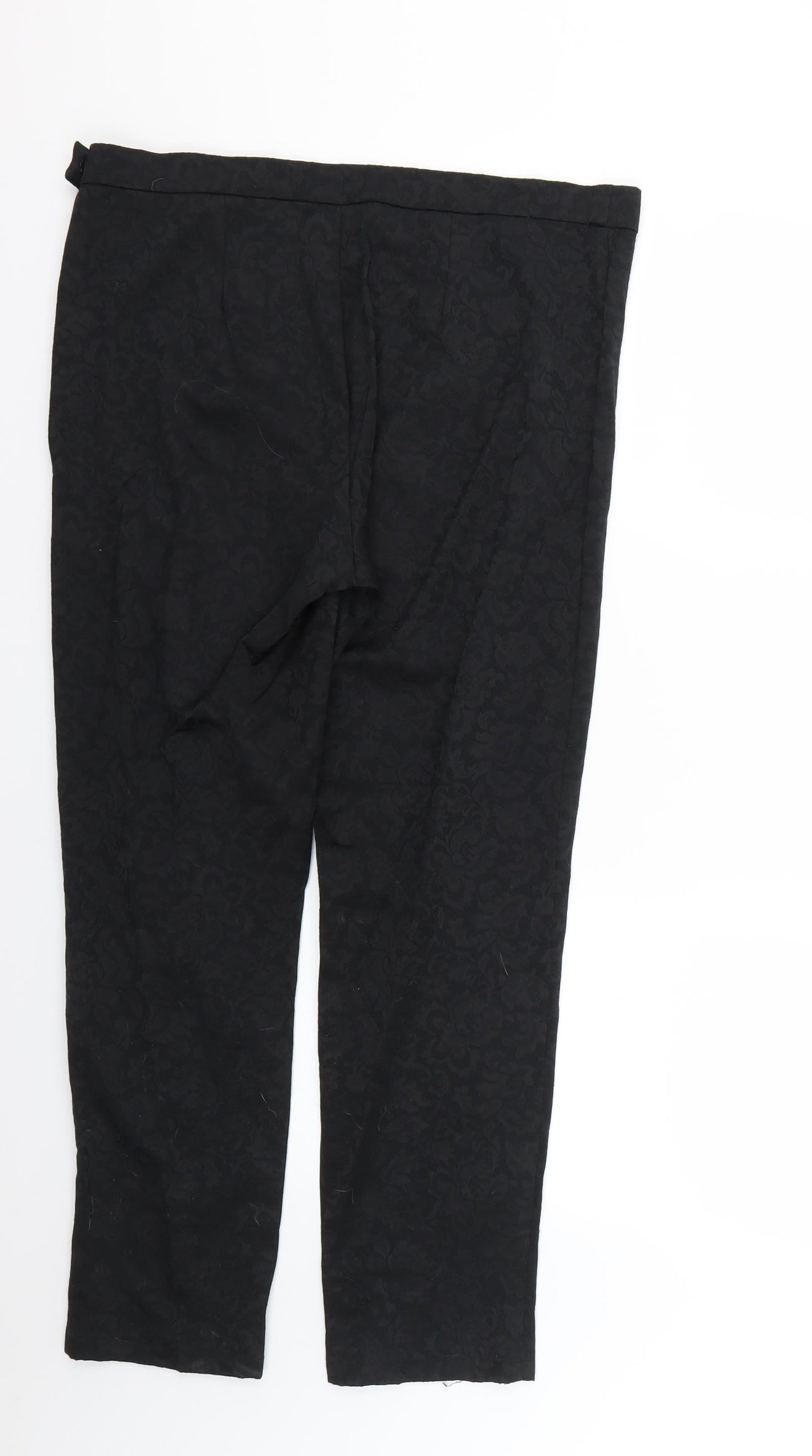 George Womens Black Animal Print  Trousers   L25 in