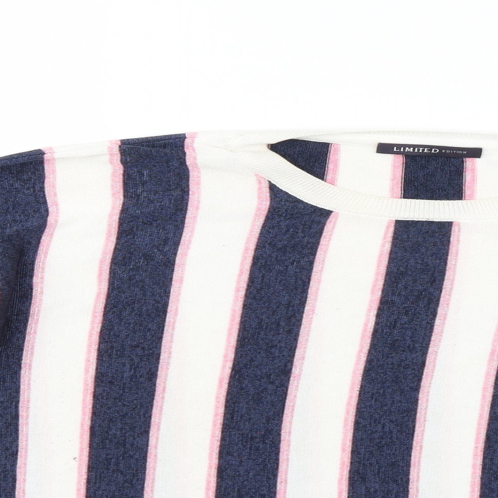 Marks and Spencer Womens Multicoloured Striped  Pullover Jumper Size 16