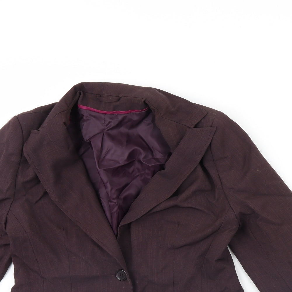 Dorothy Perkins Womens Purple   Jacket Blazer Size 12  - Shoulder Pads