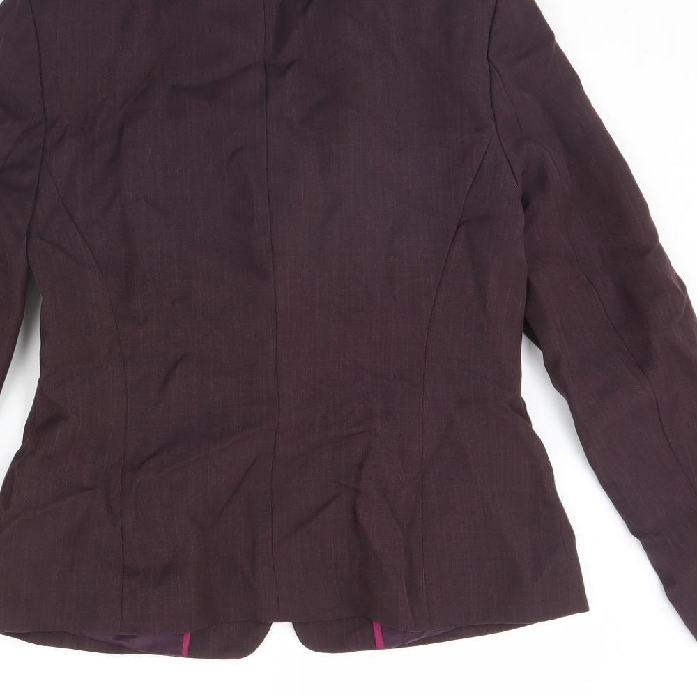 Dorothy Perkins Womens Purple   Jacket Blazer Size 12  - Shoulder Pads