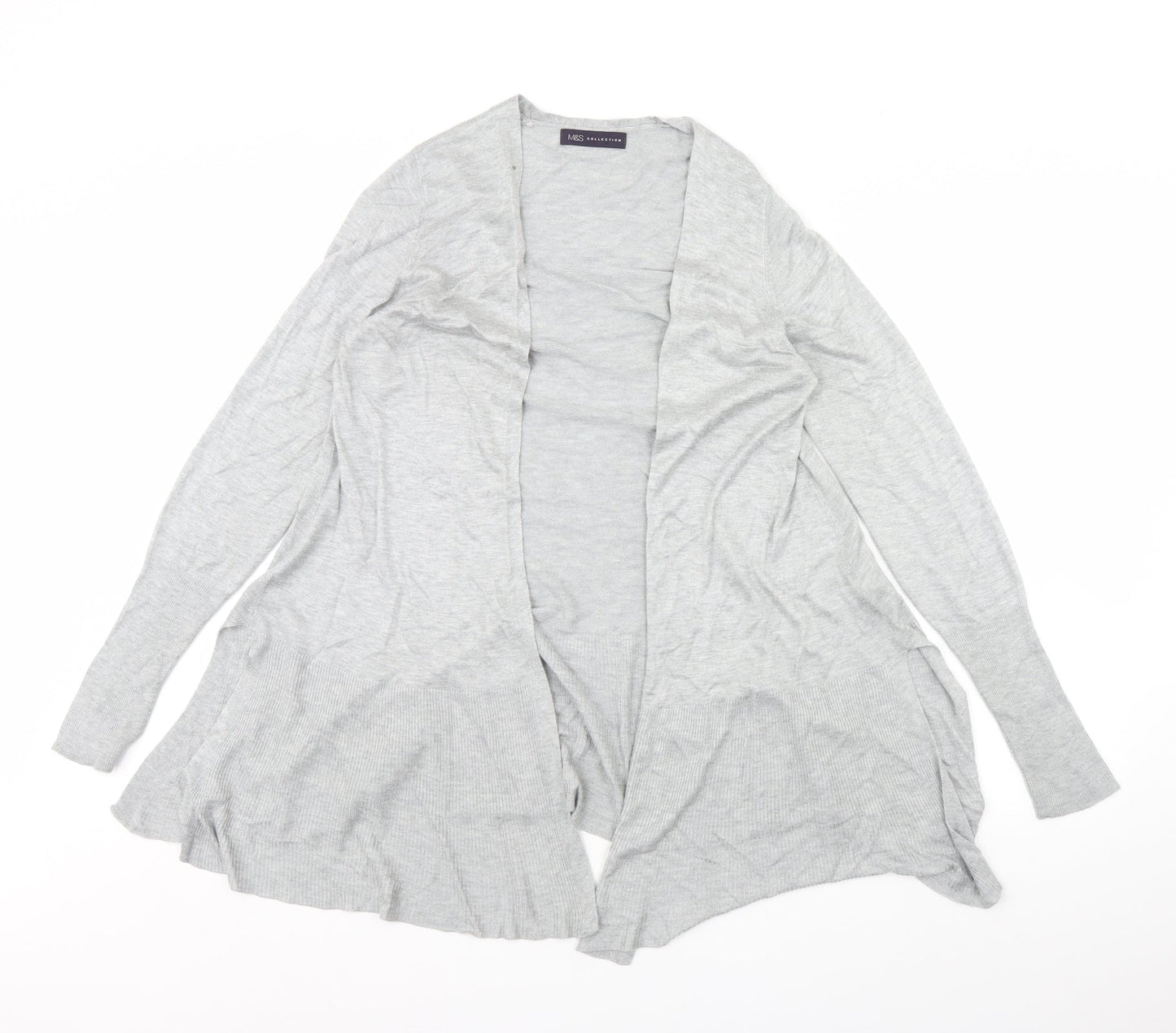 M&S Womens Grey   Cardigan Jumper Size M