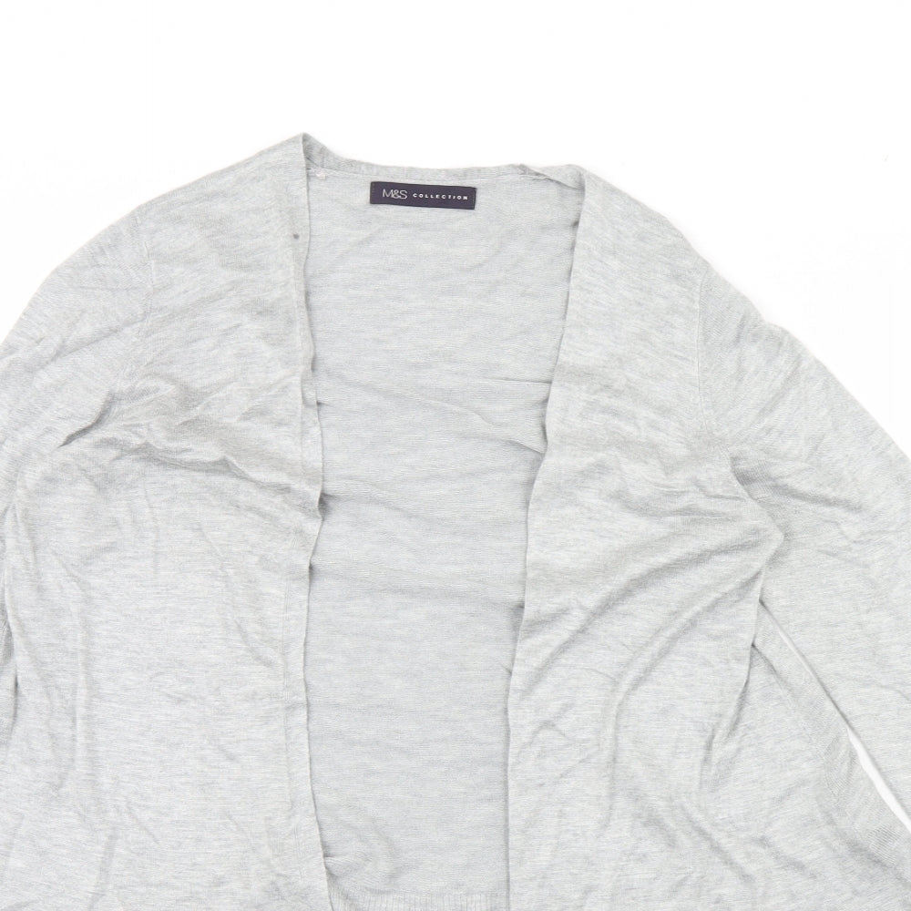 M&S Womens Grey   Cardigan Jumper Size M