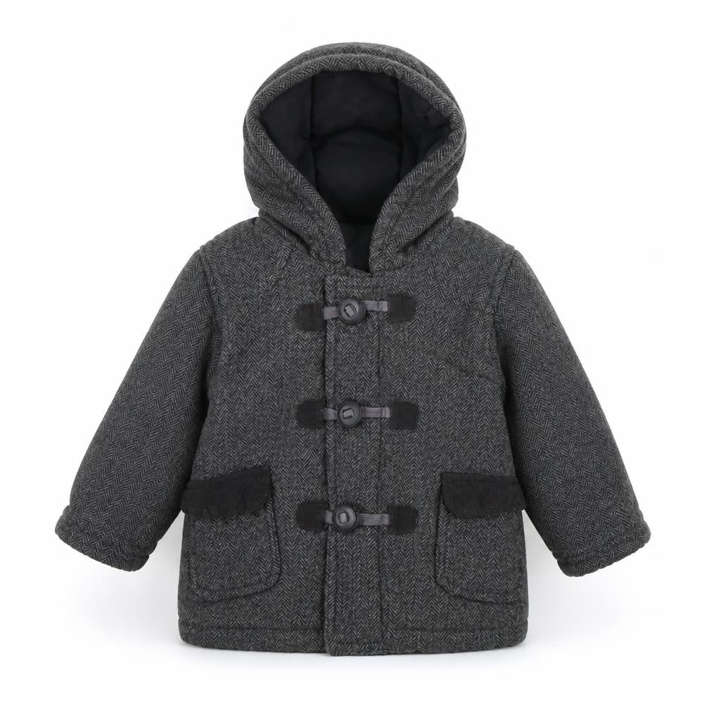 George Baby Grey Herringbone  Jacket Coat Size 12 Months