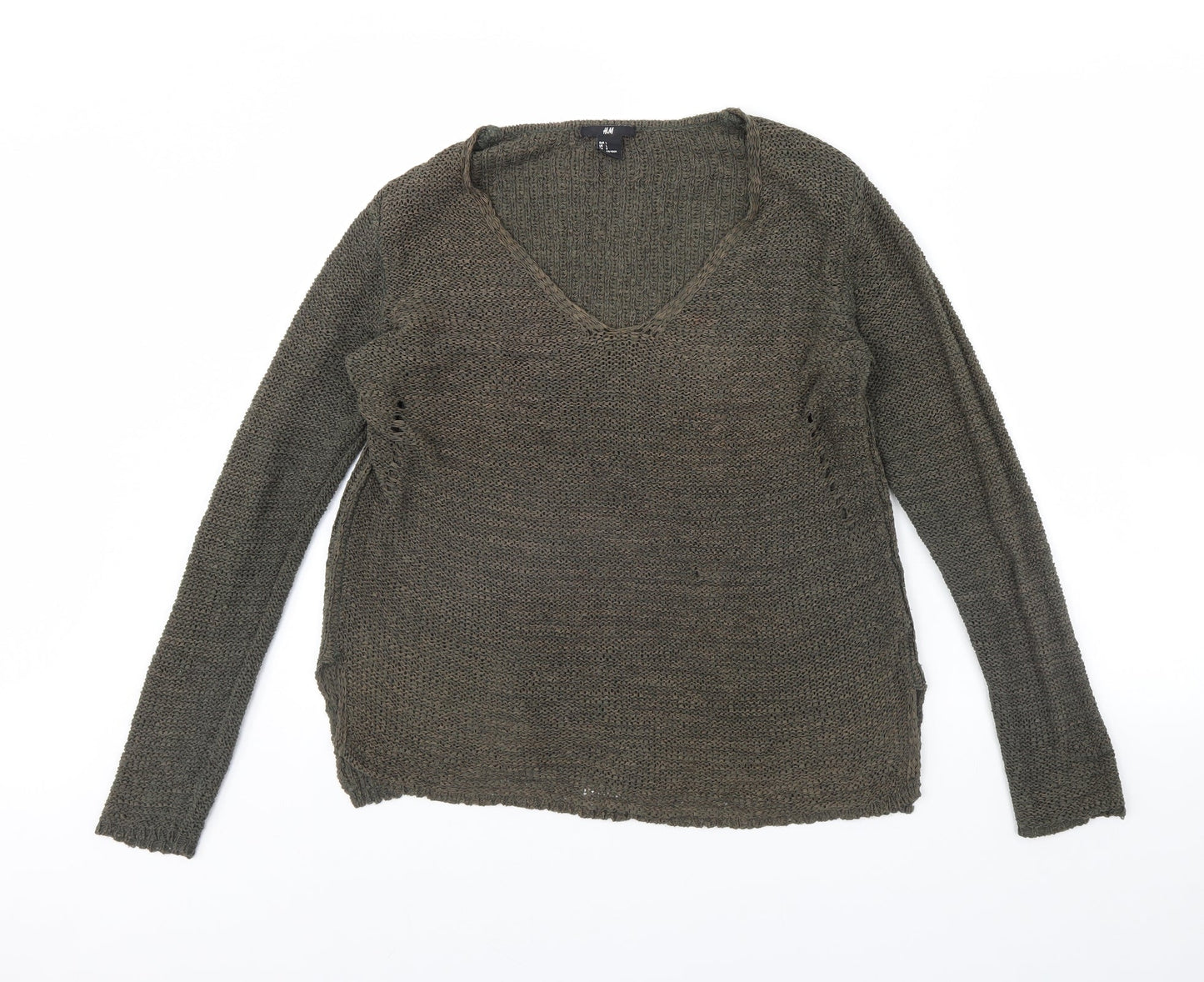 H&M Womens Green   Pullover Jumper Size L