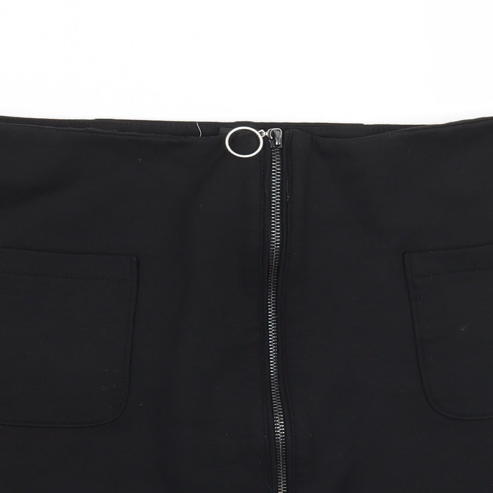 Red Herring Womens Black   A-Line Skirt Size 12