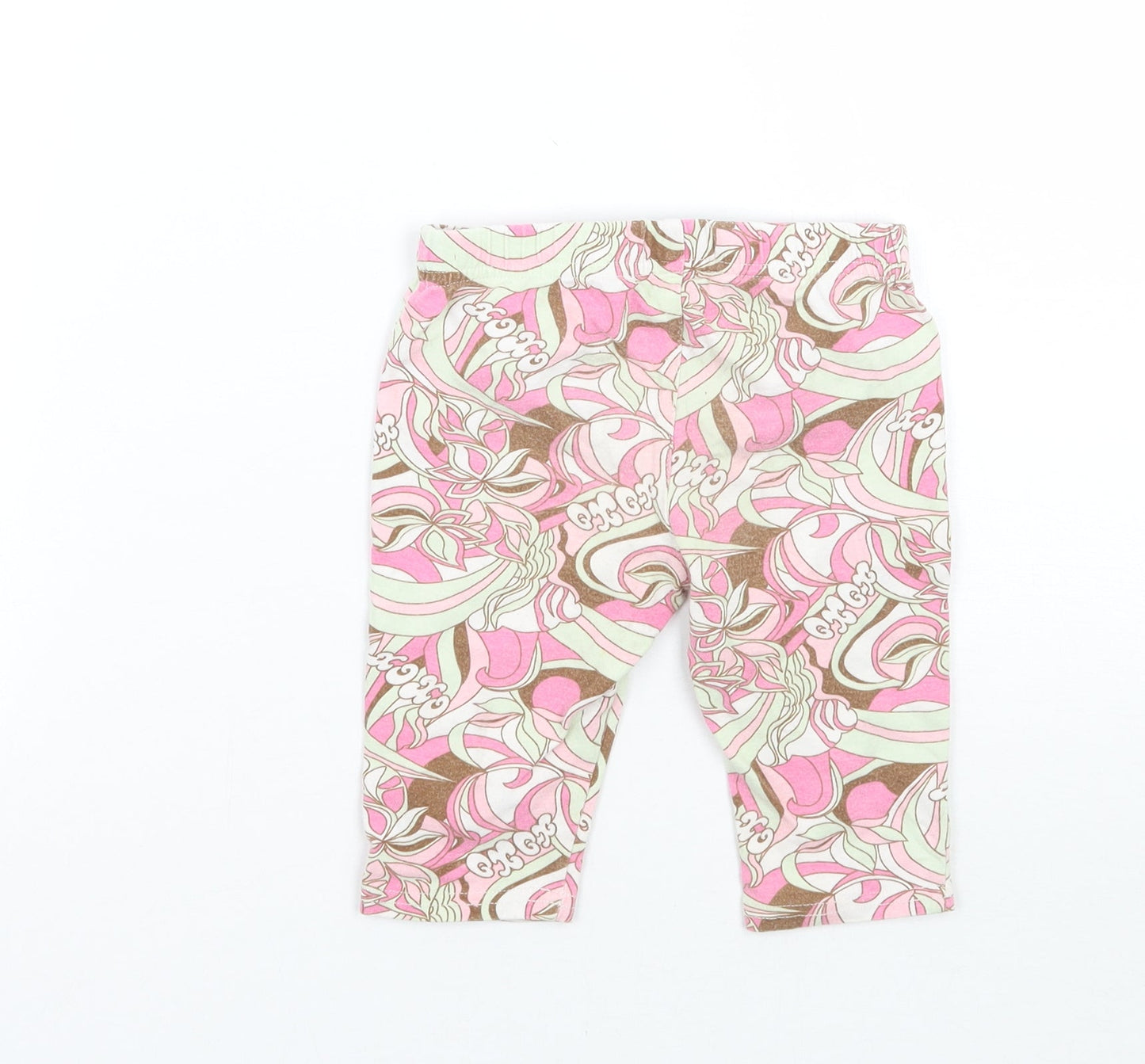 Xoxo  Girls Pink Floral  Cropped Leggings Size 24 Months
