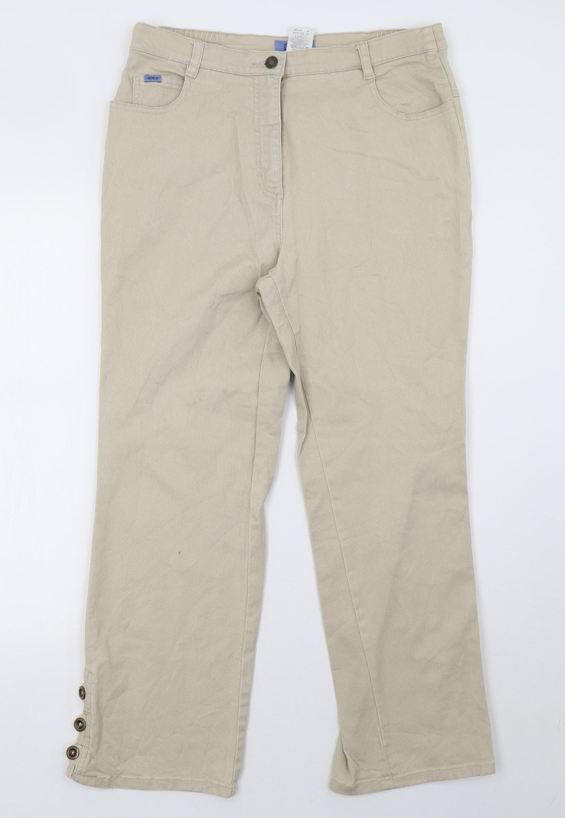 blue express Womens Beige   Trousers  Size 14 L29 in
