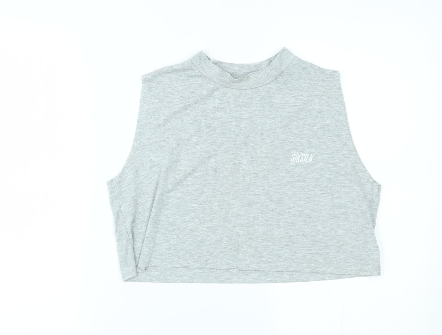 SikSilk Womens Grey   Cropped Tank Size XS