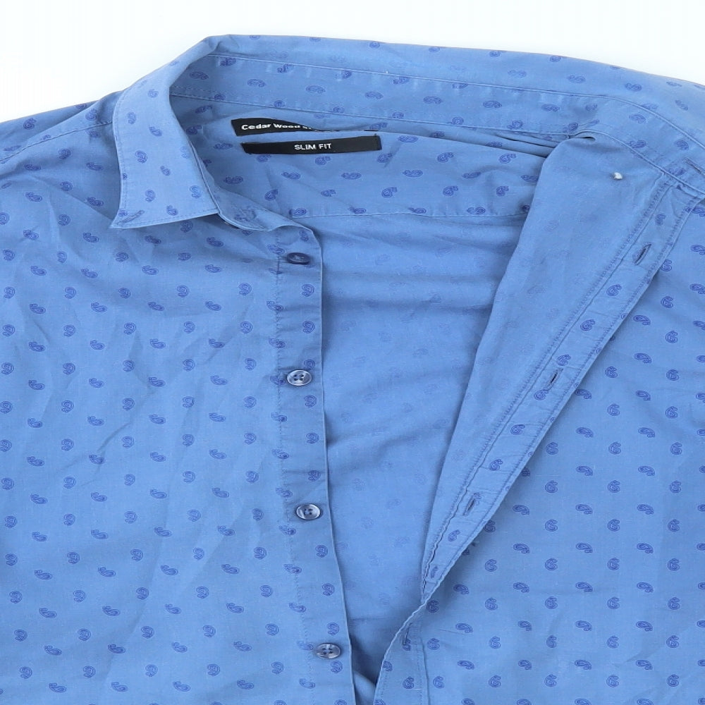 Cedar Wood State Mens Blue    Button-Up Size 16.5