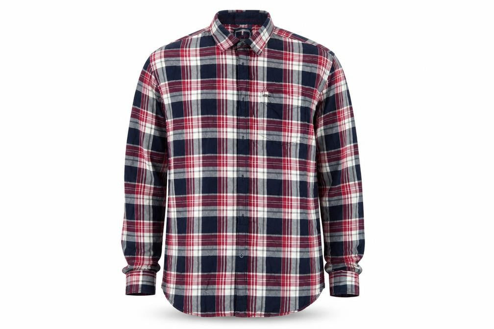 The Lemax Jeans Mens Blue Check   Button-Up Size XL