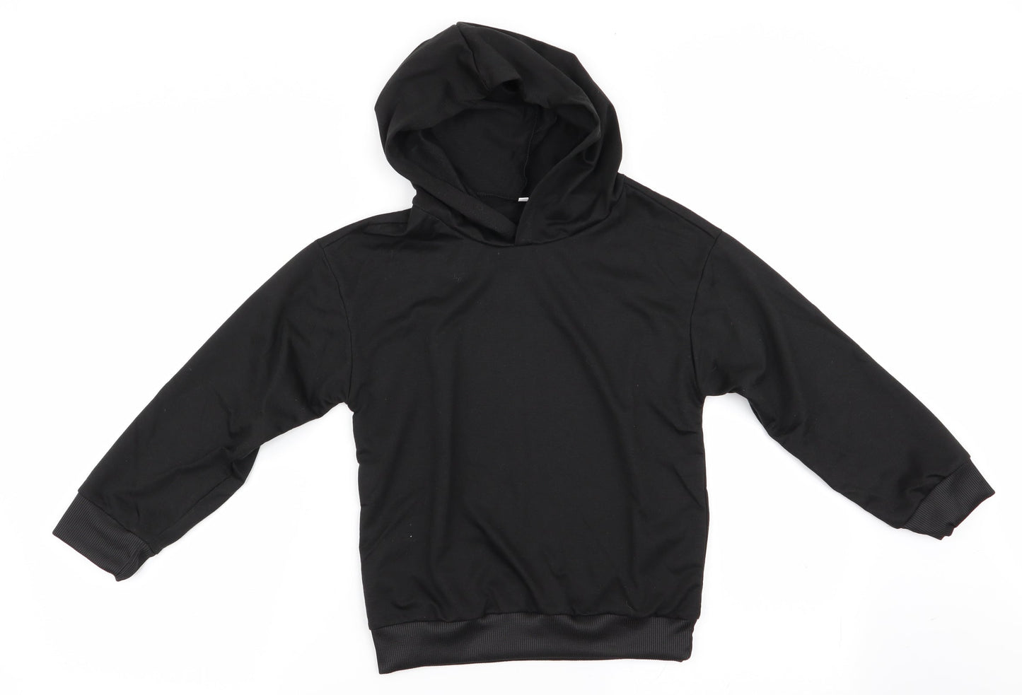 Preworn Girls Black   Pullover Hoodie Size 8 Years