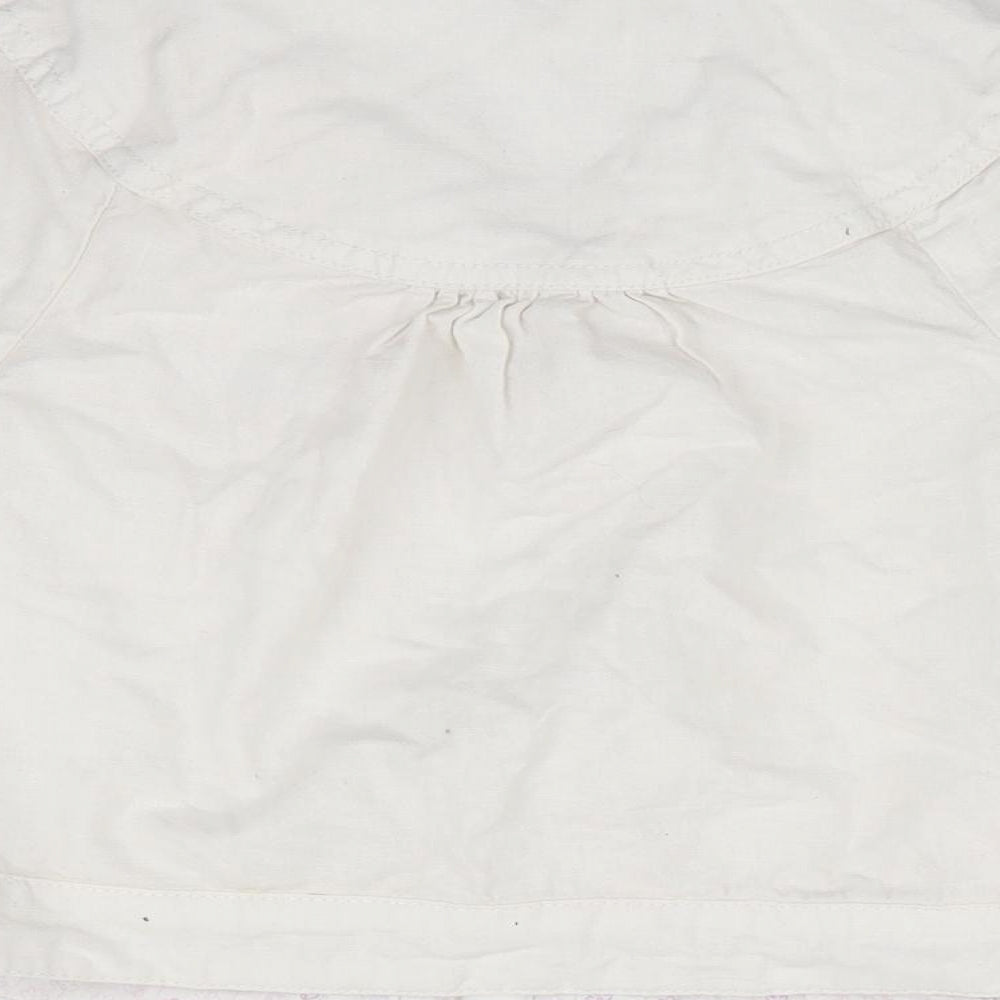 NEXT Girls White   Overcoat Coat Size 3-4 Years