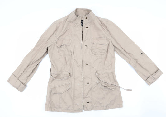 Dorothy Perkins Womens Beige   Parka Coat Size 8
