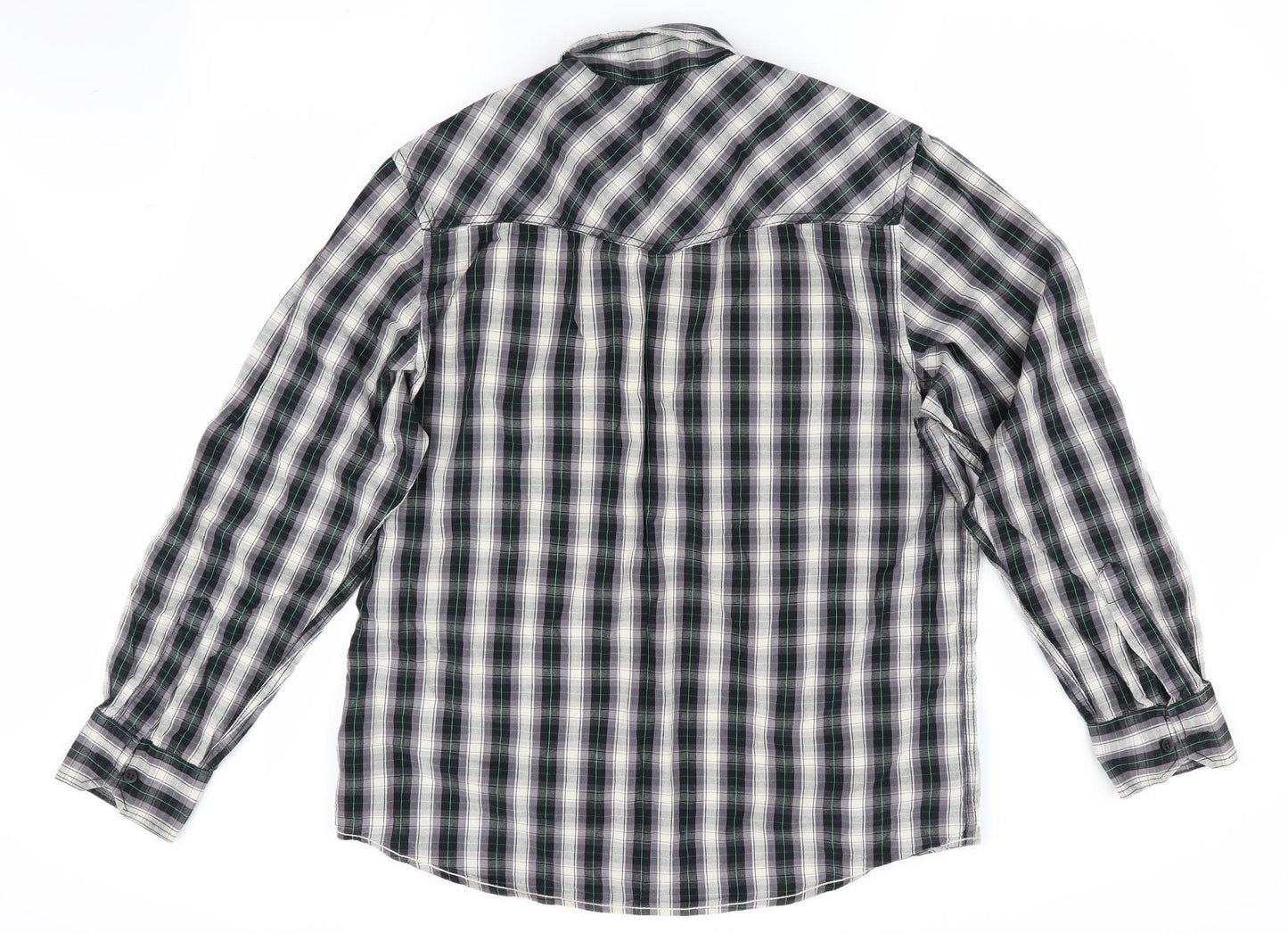 Cedar Wood State Mens Black Check   Button-Up Size M