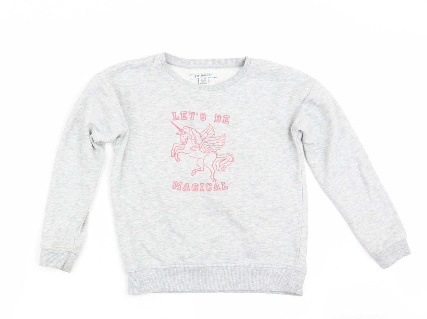 Primar Girls Grey   Pullover Sweatshirt Size 8-9 Years