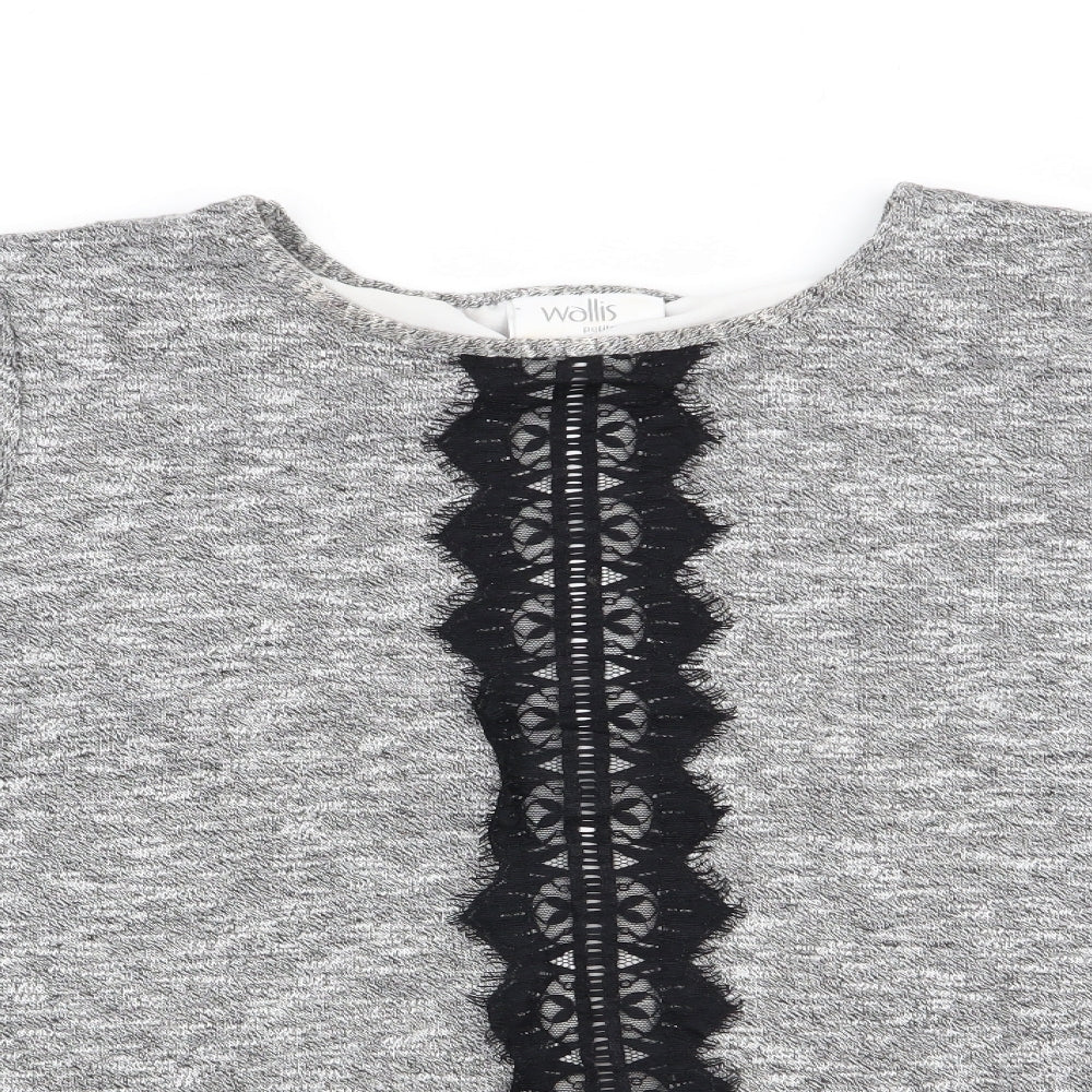 Wallis Womens Black   Pullover Jumper Size 14  - Mock under top