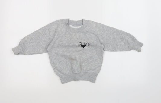 Preworn Girls Grey   Pullover Jumper