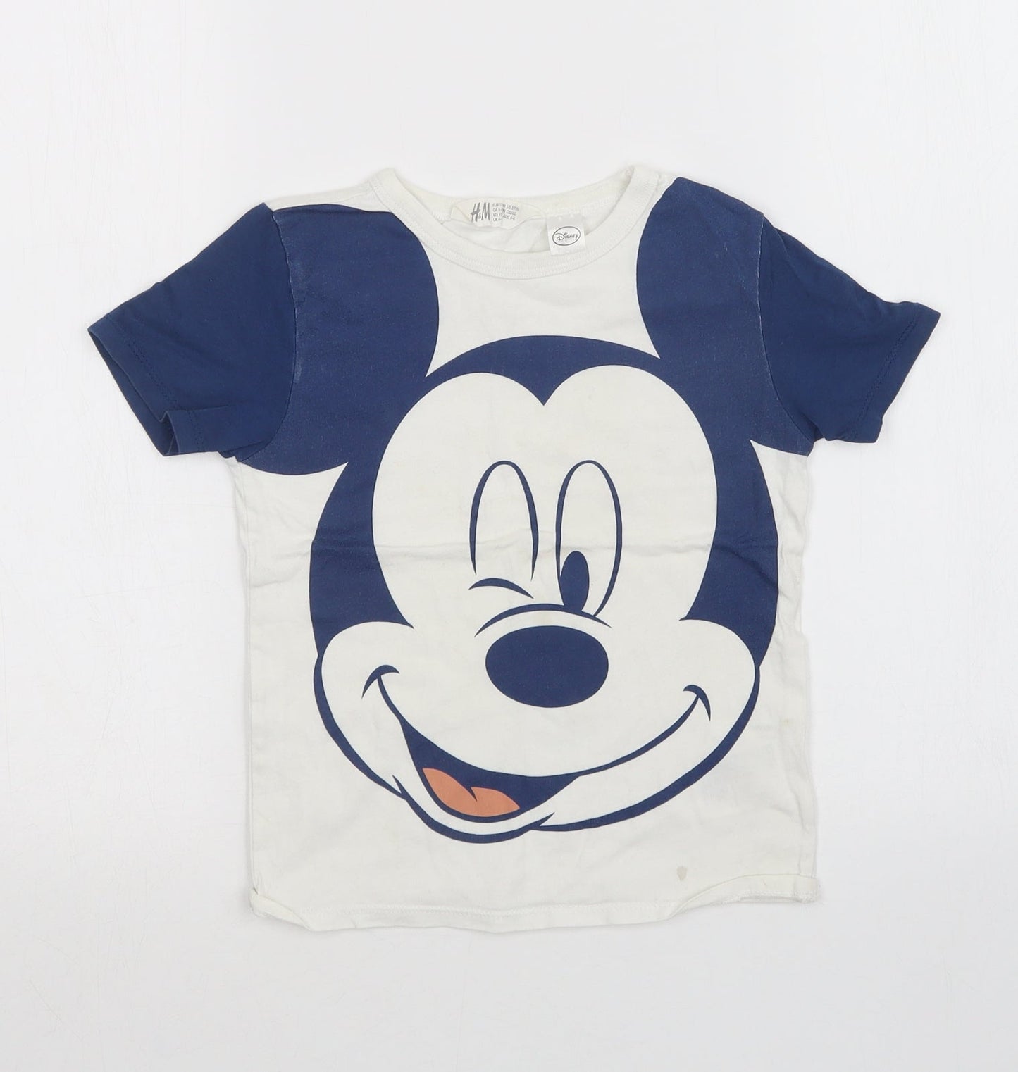 H&M Boys White   Basic T-Shirt Size 5-6 Years