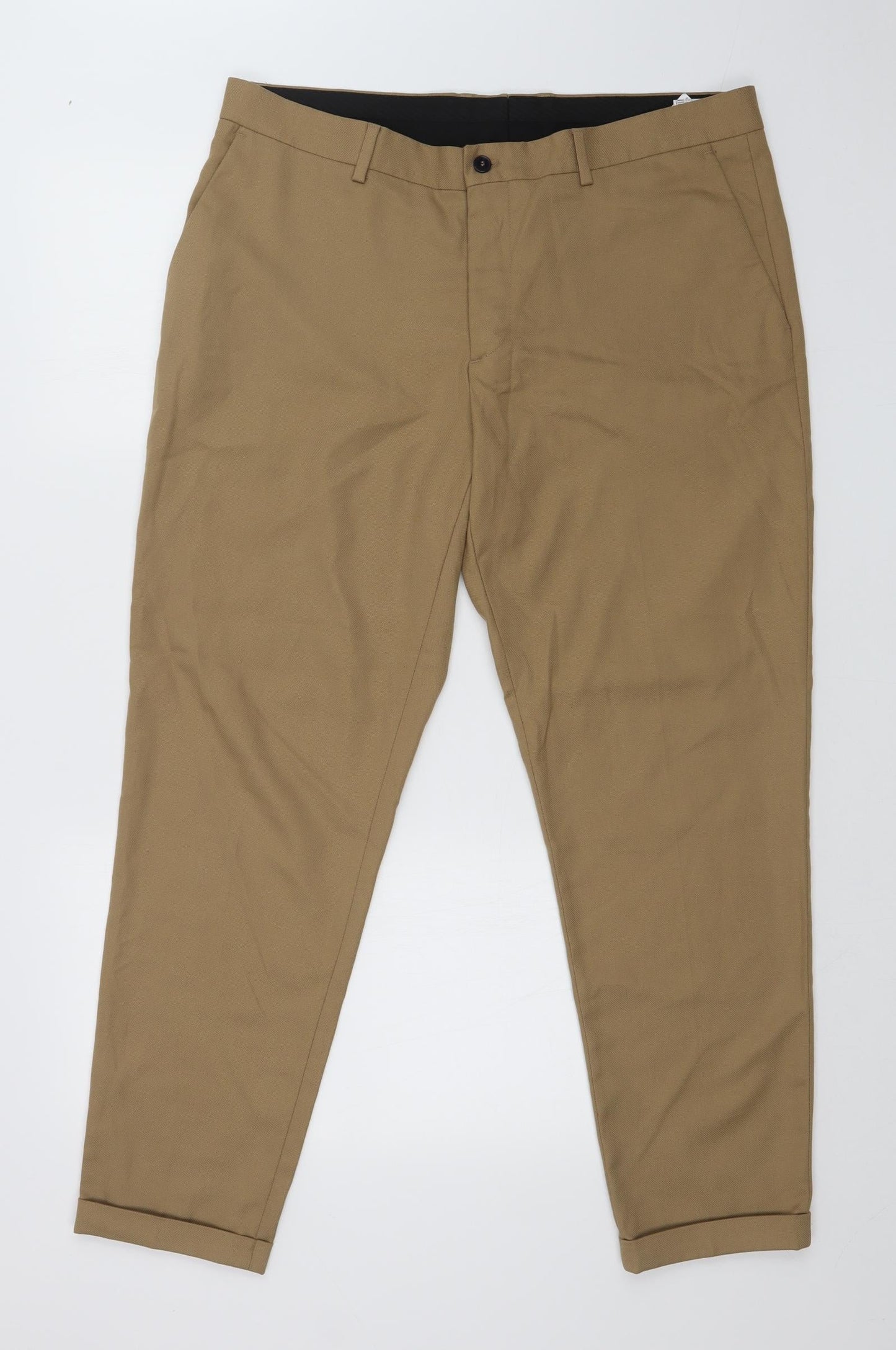 Preworn Womens Brown   Dress Pants Trousers Size 10 L28 in