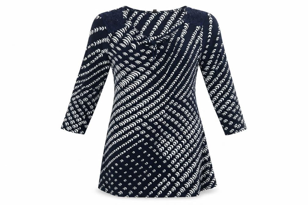 Debenhams Womens Blue Geometric  A-Line  Size 12
