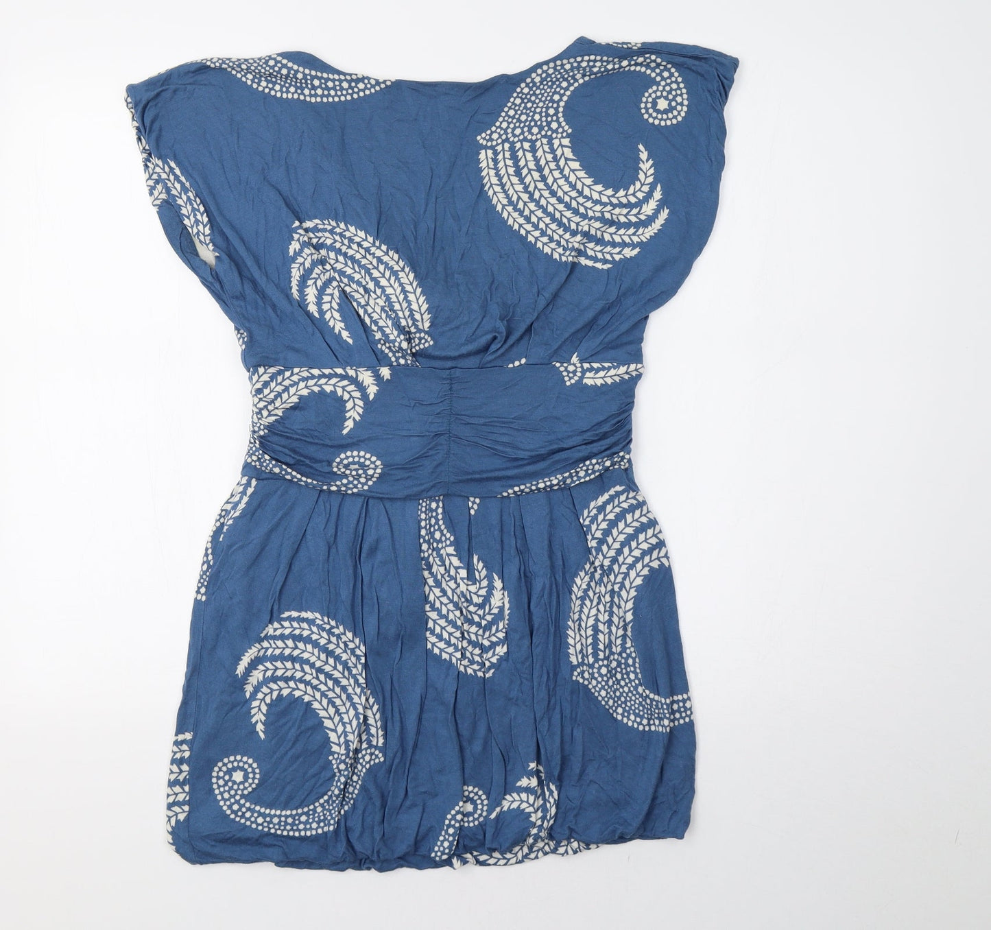 Love Label Womens Blue Paisley  Basic Blouse Size 12