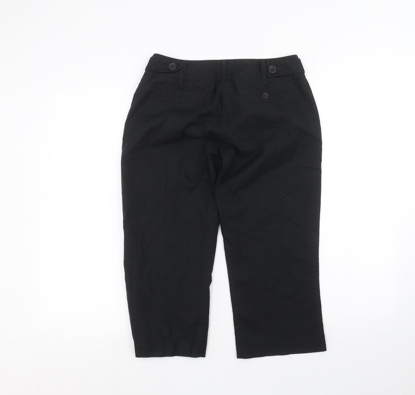 Review Womens Black   Cropped Trousers Size 10 L20 in