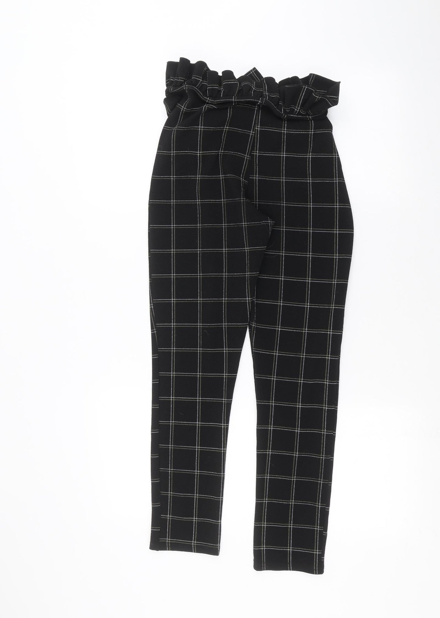 PRETTYLITTLETHING Womens Black   Trousers  Size 8 L25 in