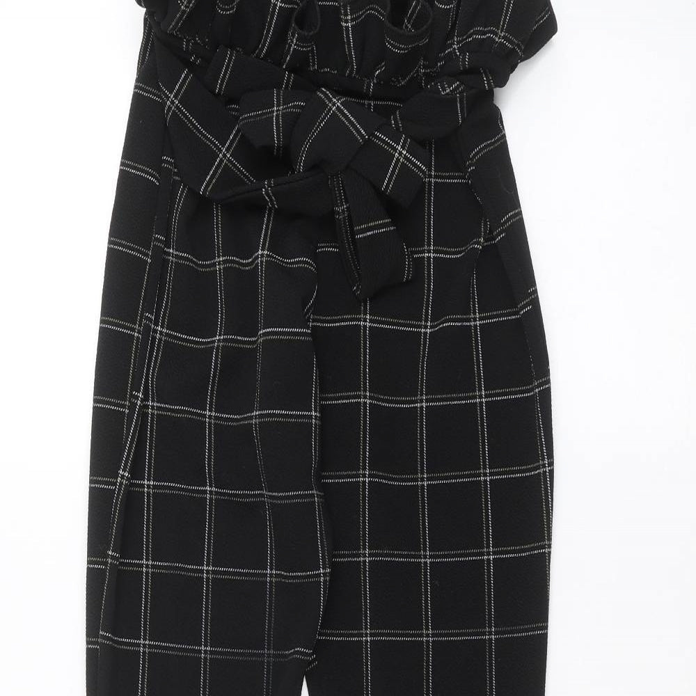 PRETTYLITTLETHING Womens Black   Trousers  Size 8 L25 in