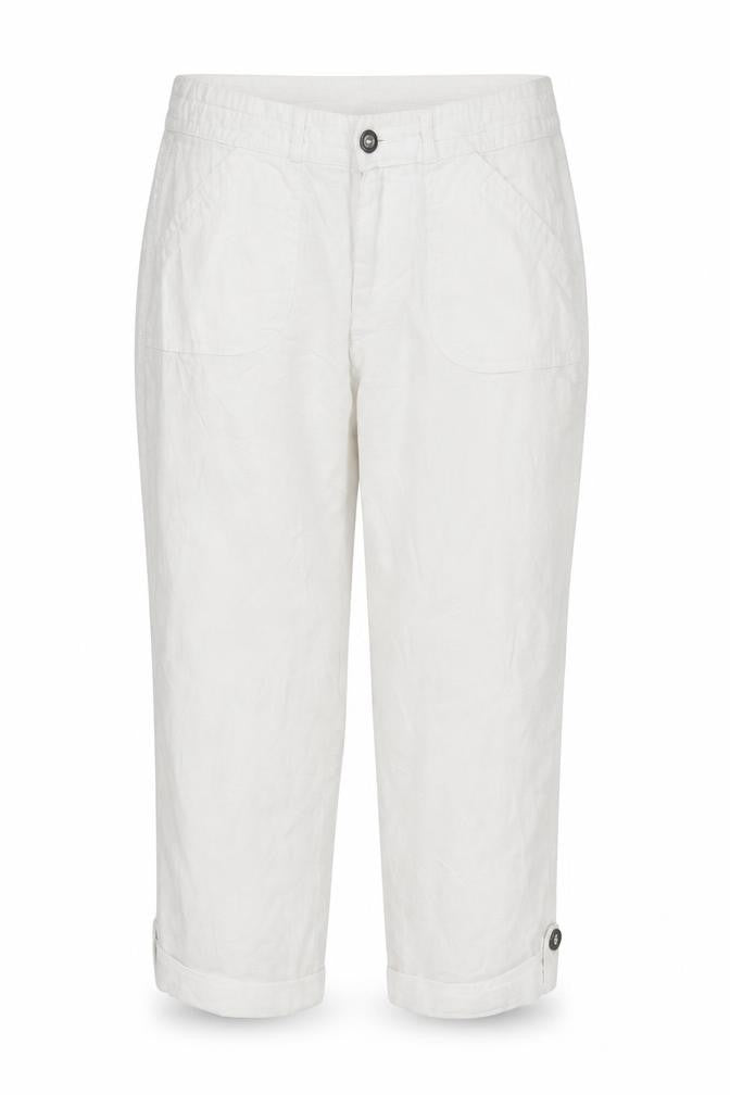 Front view of Atmosphere women’s white trousers, size UK 12, 20-inch leg