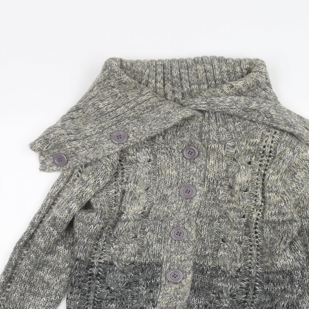 Select Womens Grey   Cardigan Jumper Size S