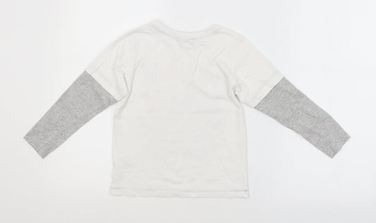 George Boys White   Basic T-Shirt Size 5-6 Years  - MONKEY