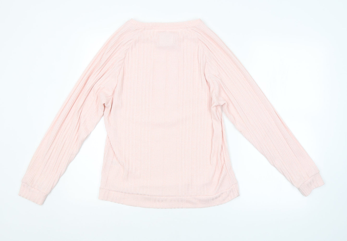 Preworn Womens Pink Striped  Pullover Jumper Size S