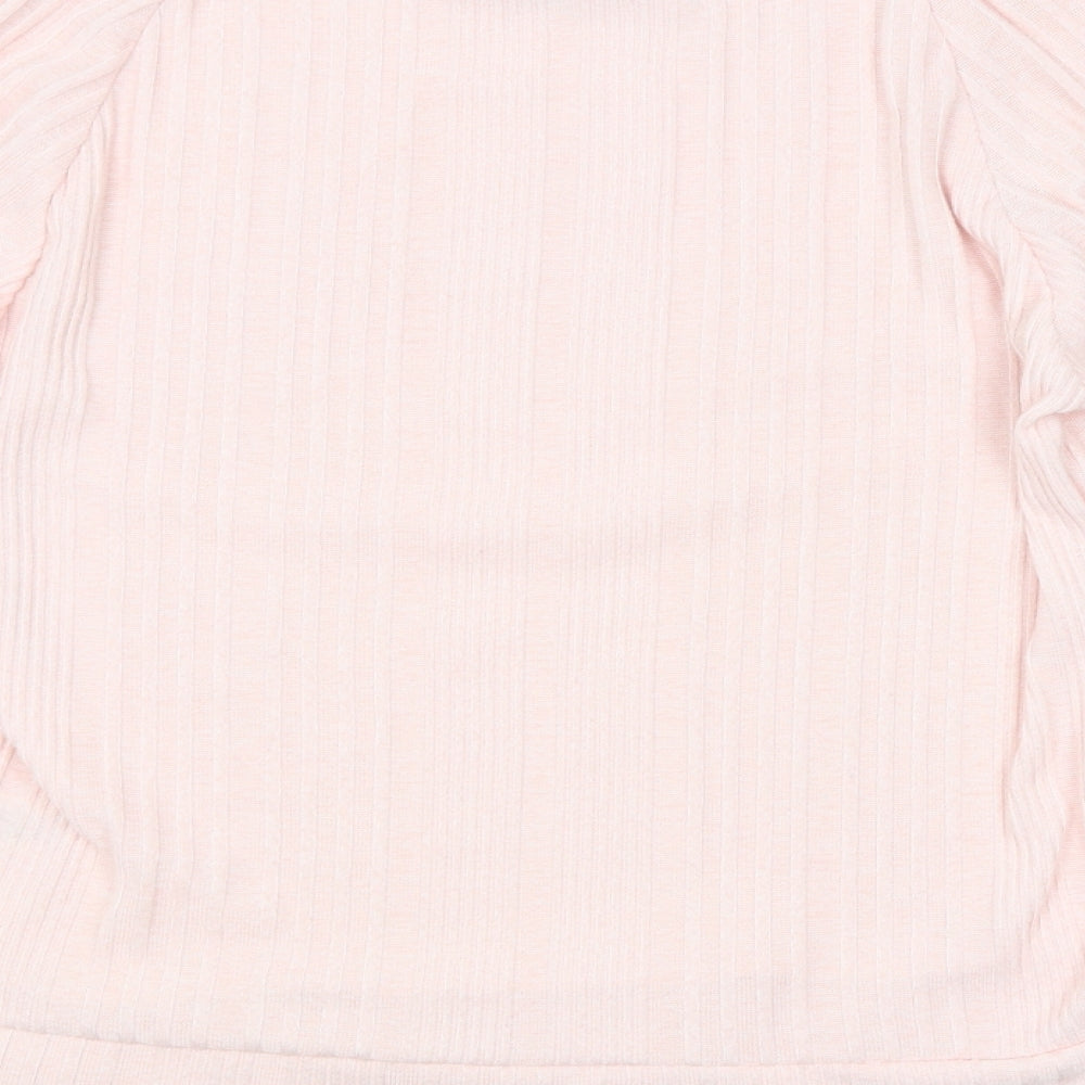Preworn Womens Pink Striped  Pullover Jumper Size S