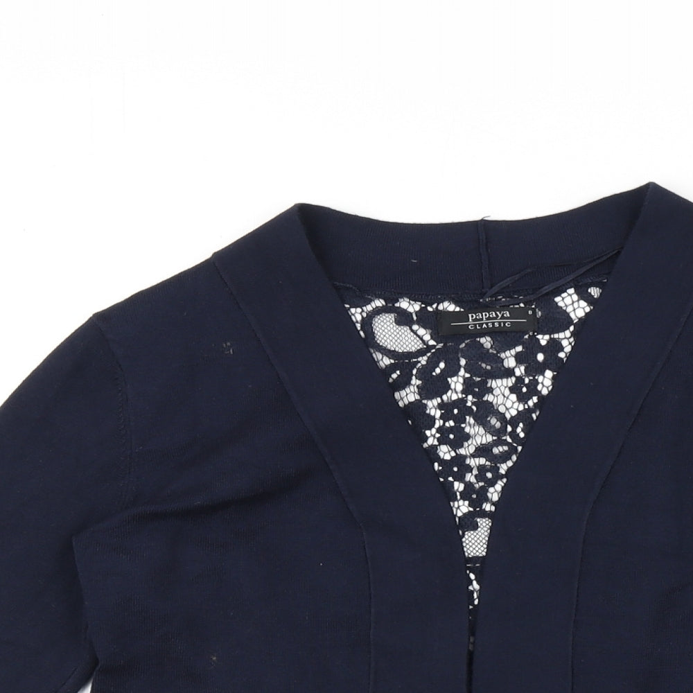 Papaya Womens Blue   Cardigan Jumper Size 8