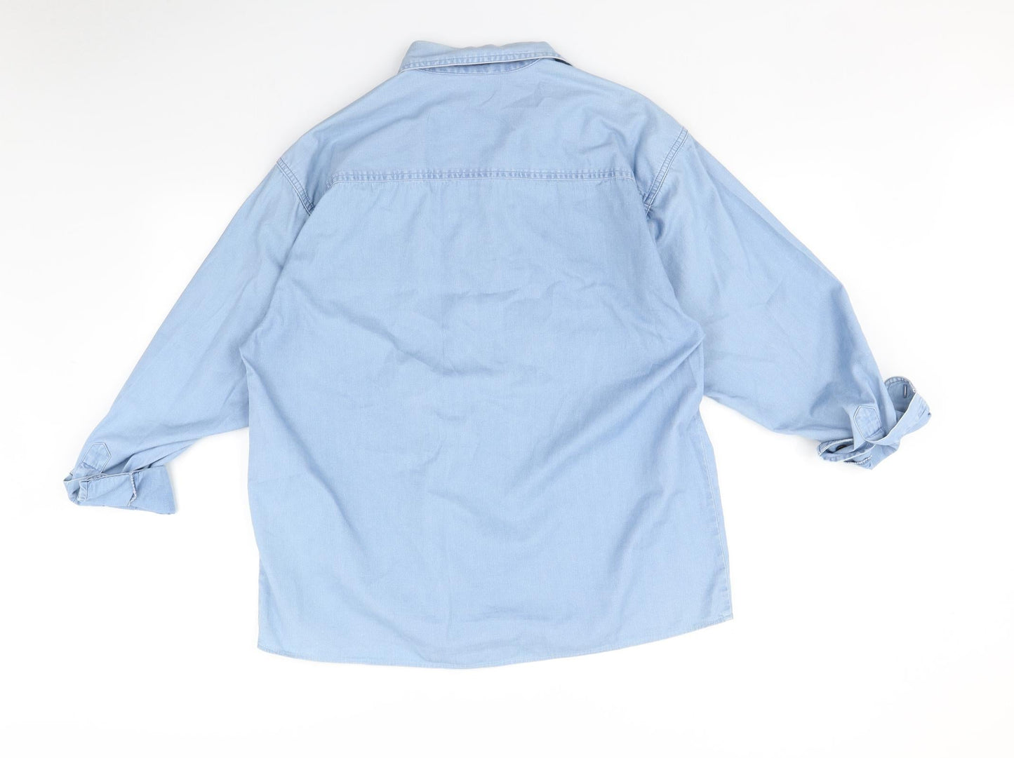 Genesis Mens Blue    Button-Up Size M