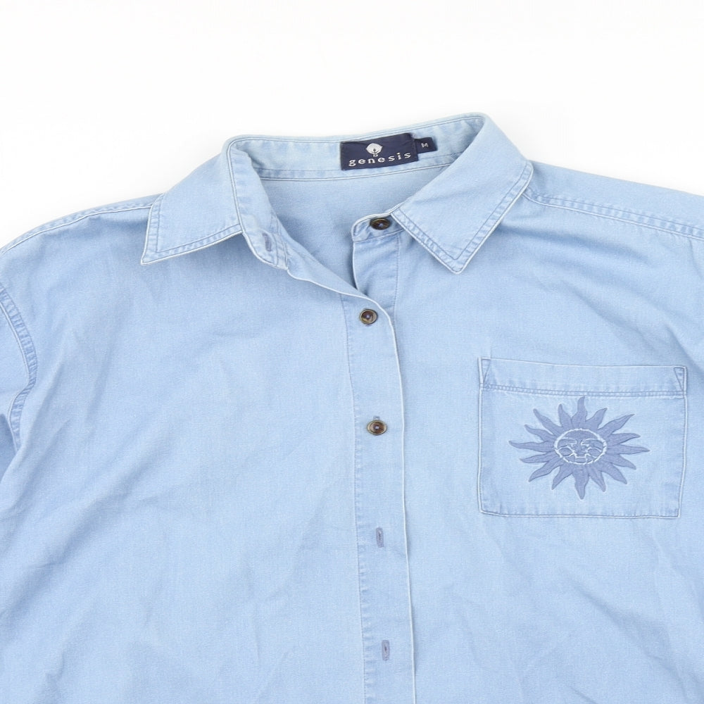 Genesis Mens Blue    Button-Up Size M
