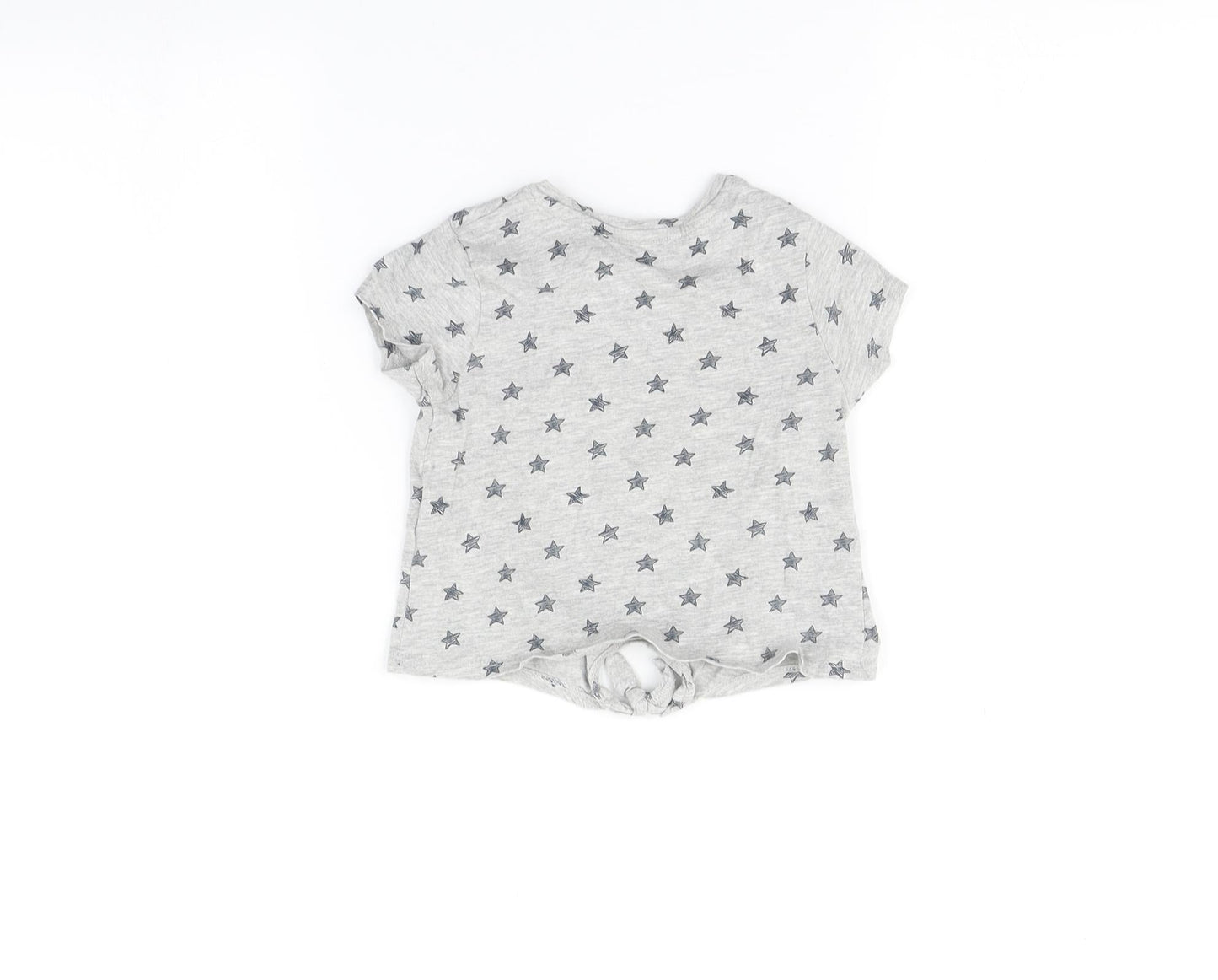 Primark Baby Grey   Basic T-Shirt Size 18-24 Months  - Star print