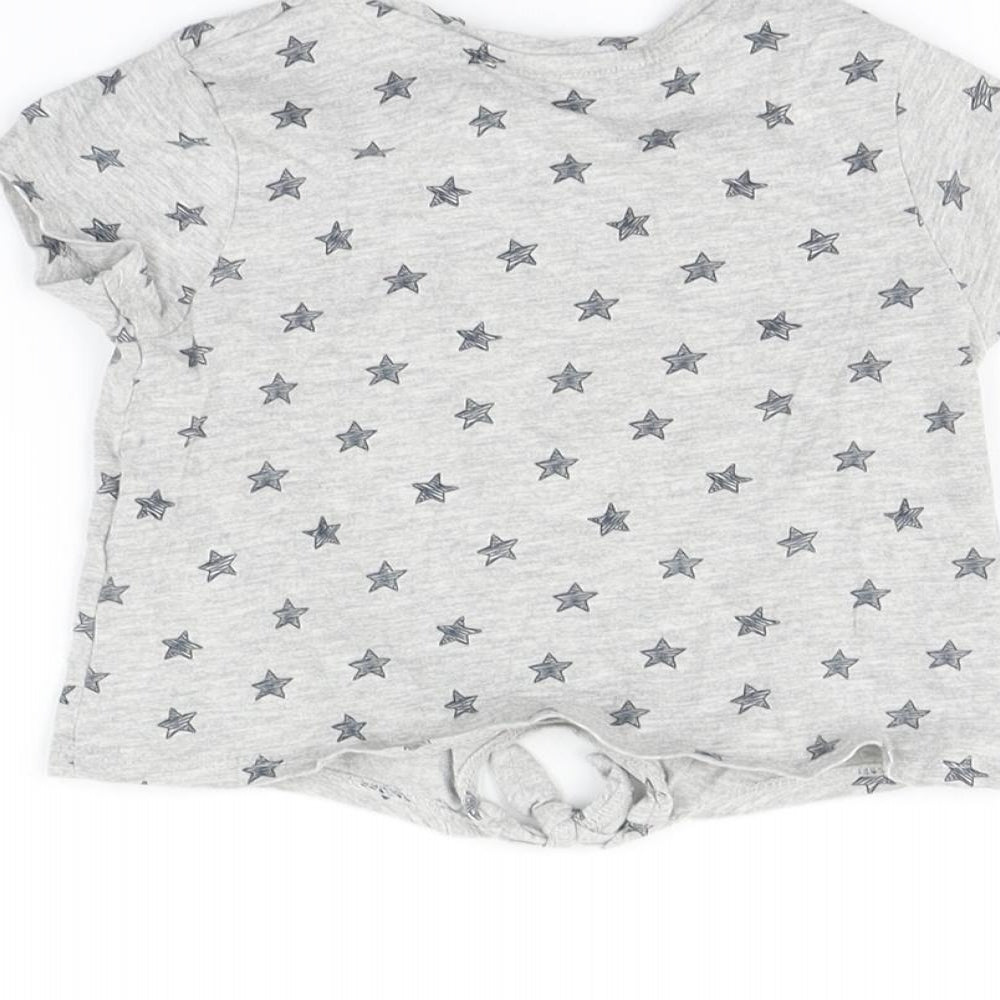 Primark Baby Grey   Basic T-Shirt Size 18-24 Months  - Star print
