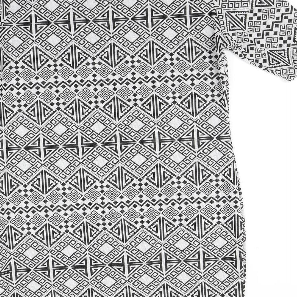 George Womens Grey Geometric  Bodycon  Size 14