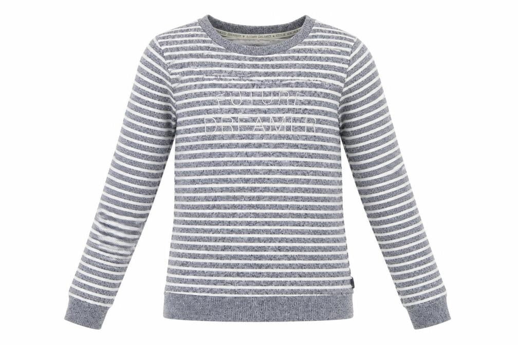 Love to lounge Womens Grey Striped  Pullover Jumper Size 6  - Future Dreamer