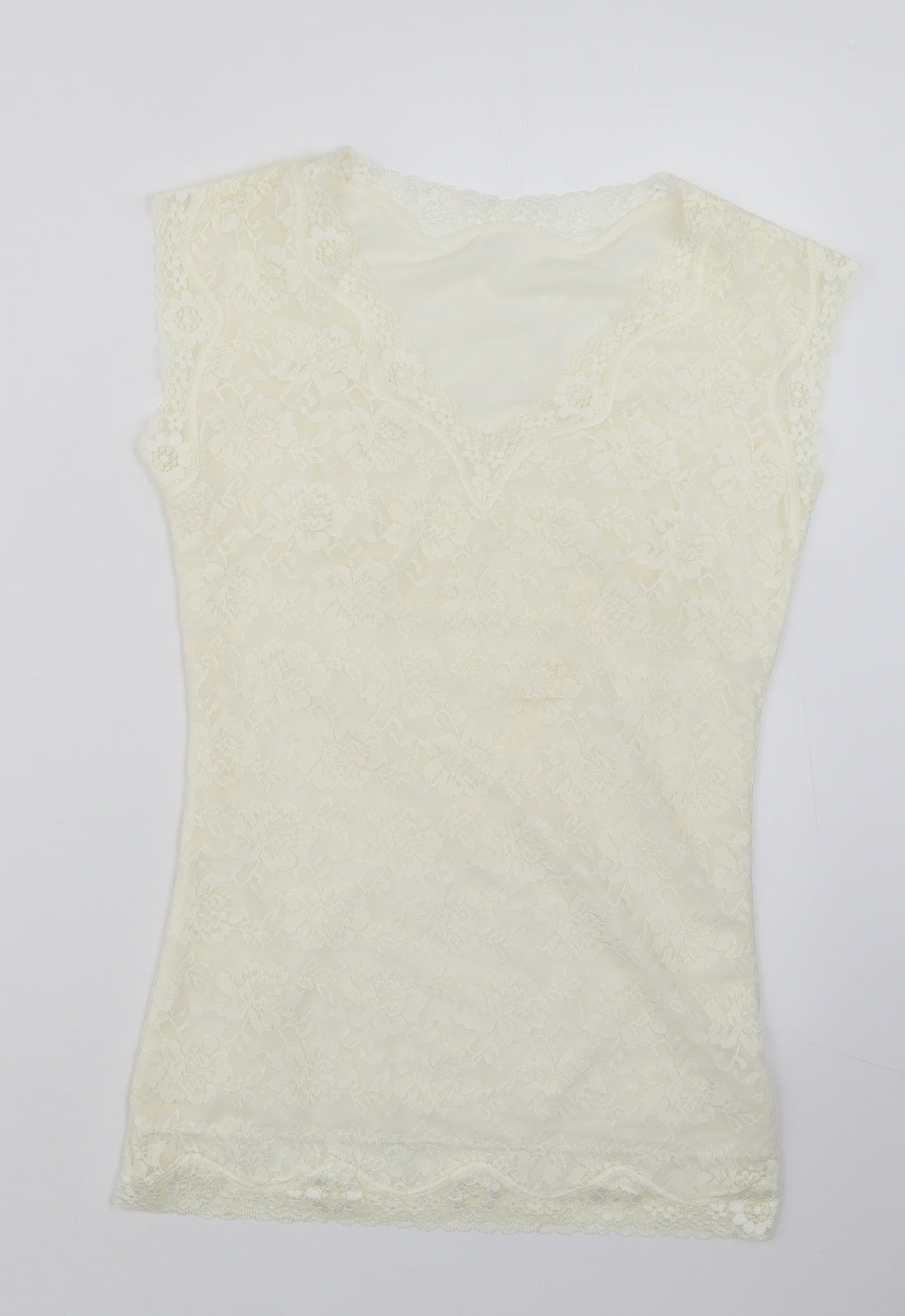 Preworn Womens Ivory   Basic T-Shirt Size XL