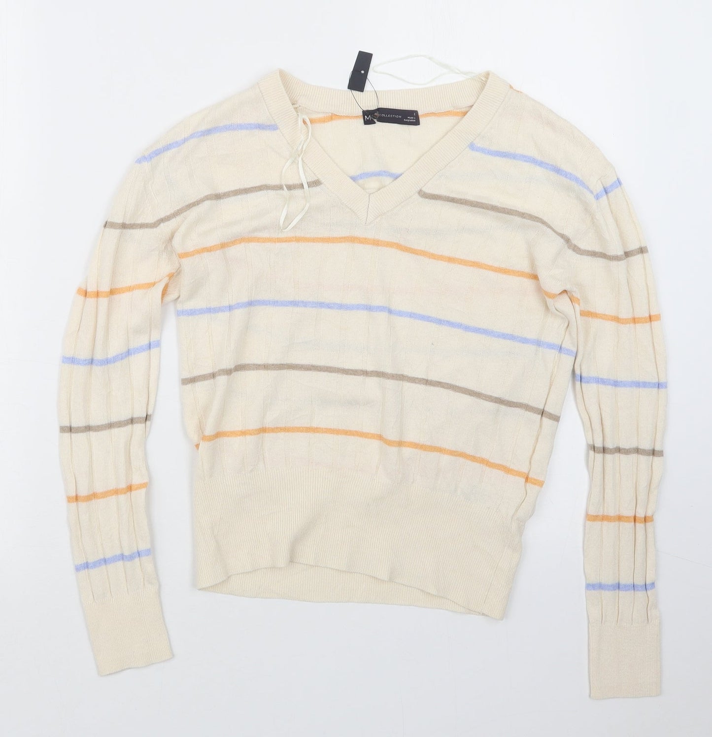Marks and Spencer Womens Ivory  Knit Pullover Jumper Size S