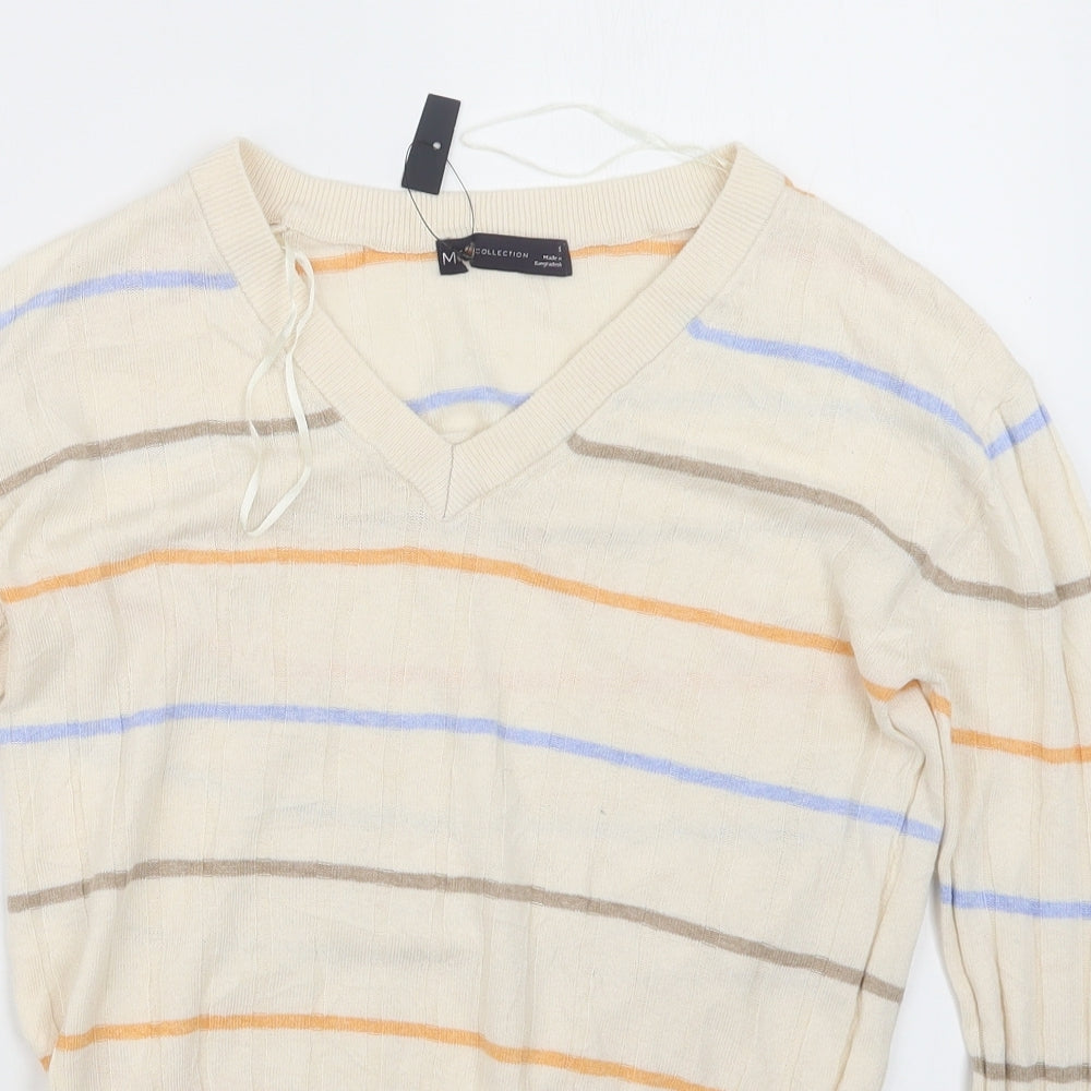 Marks and Spencer Womens Ivory  Knit Pullover Jumper Size S
