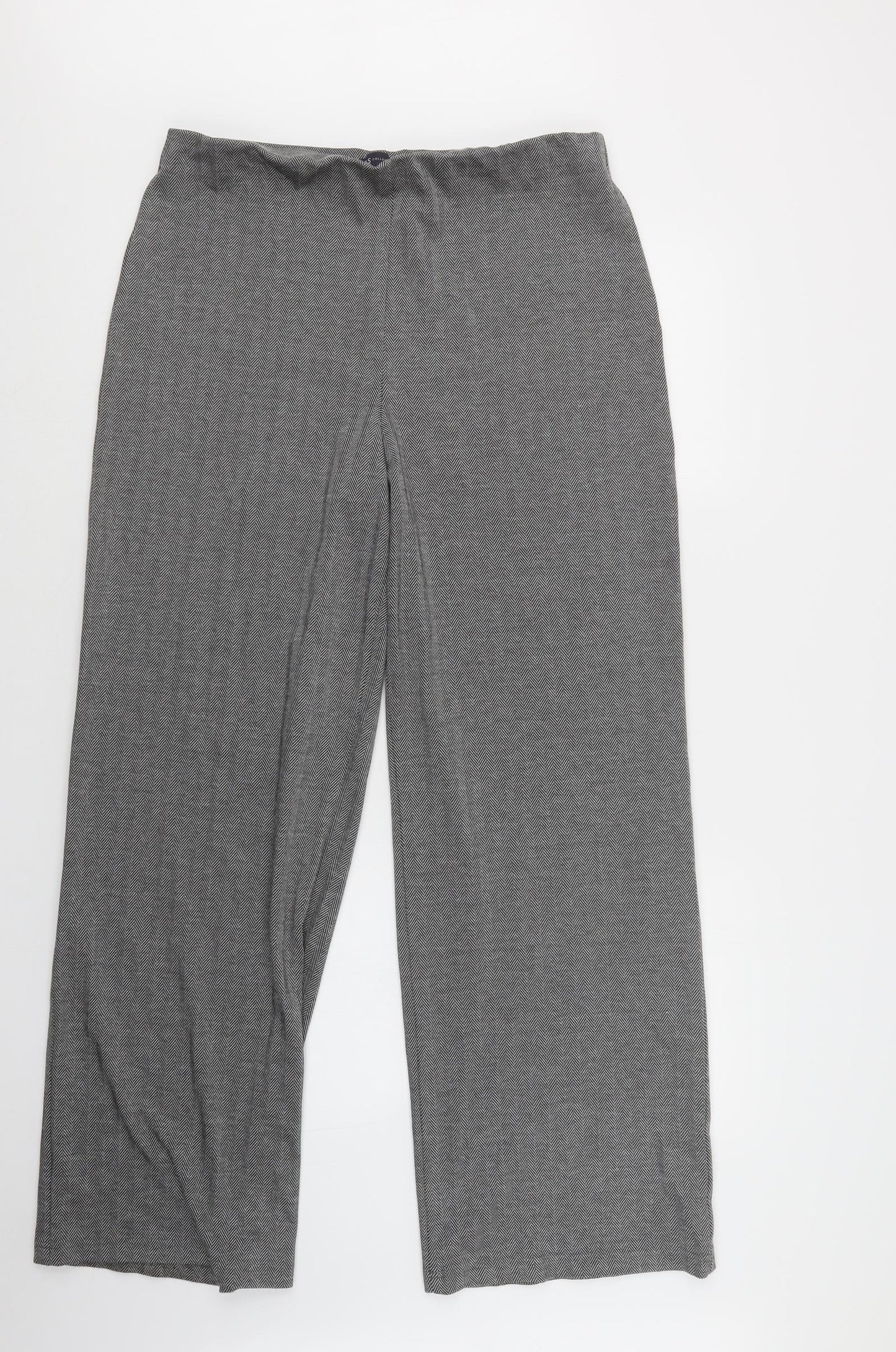 Marks and Spencer Womens Black   Trousers  Size 16 L29.5 in