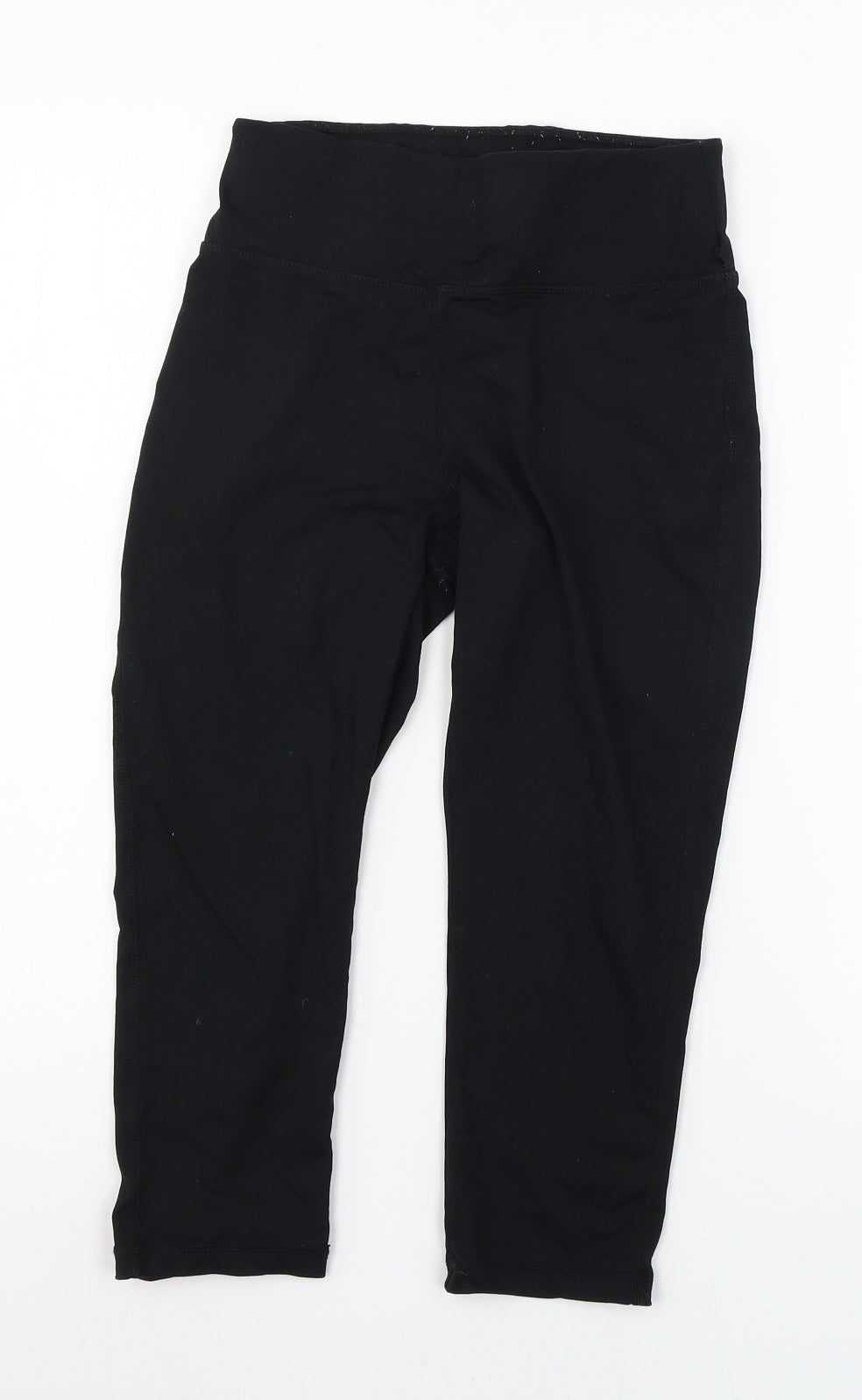 Soul Luxe Womens Black  Jersey Cropped Leggings Size 6 L20 in