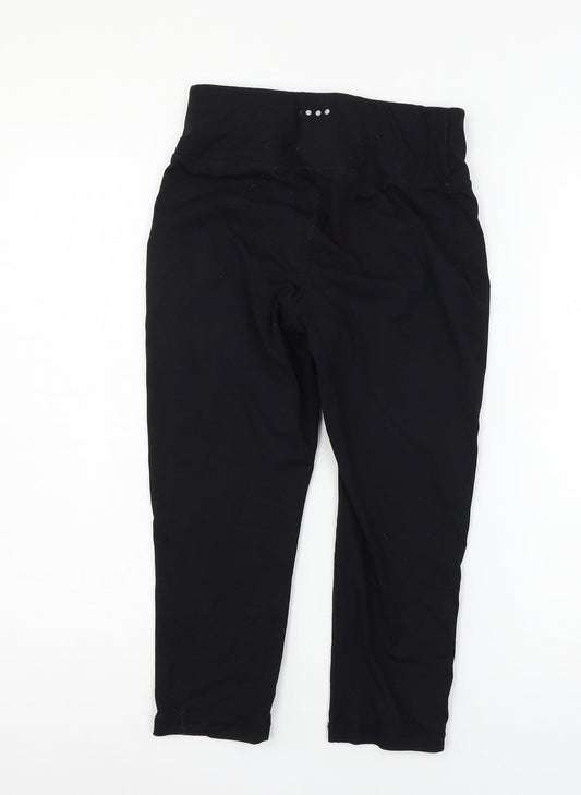 Soul Luxe Womens Black  Jersey Cropped Leggings Size 6 L20 in