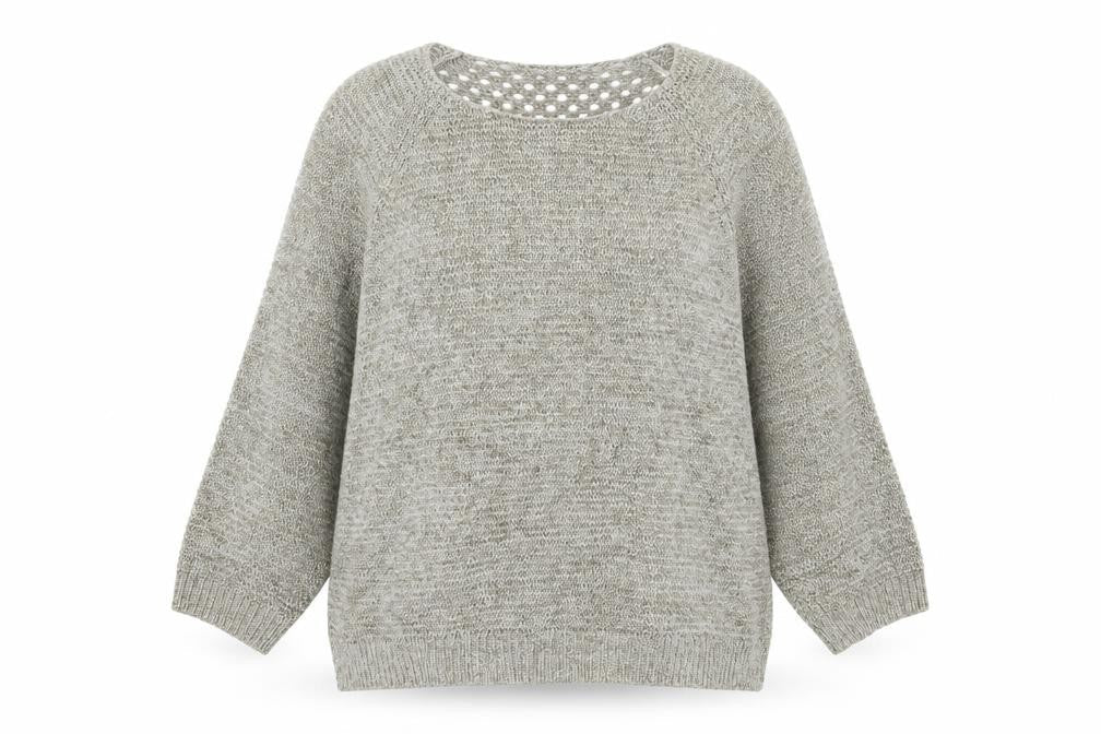 H&M Womens Grey  Knit Pullover Jumper Size M