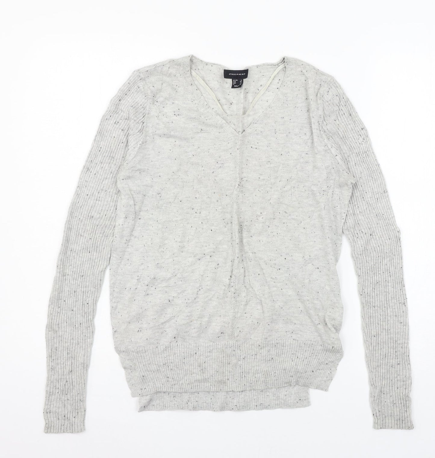 Atmosphere Womens Grey  Knit Pullover Jumper Size 8