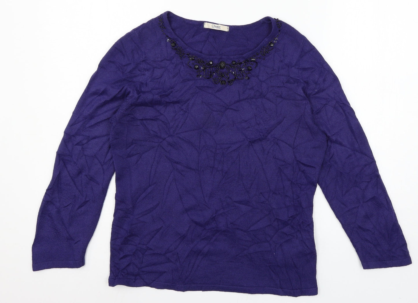 Marks and Spencer Womens Blue  Knit Pullover Jumper Size 10