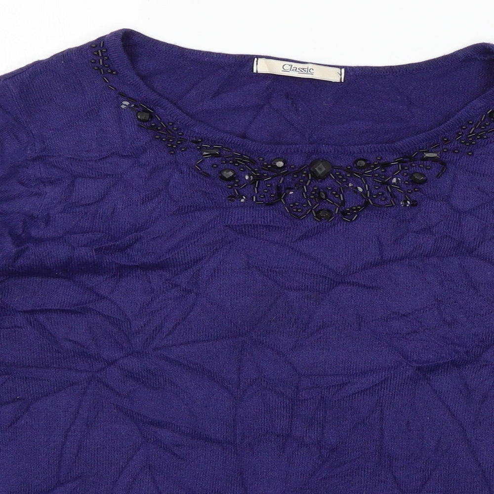 Marks and Spencer Womens Blue  Knit Pullover Jumper Size 10